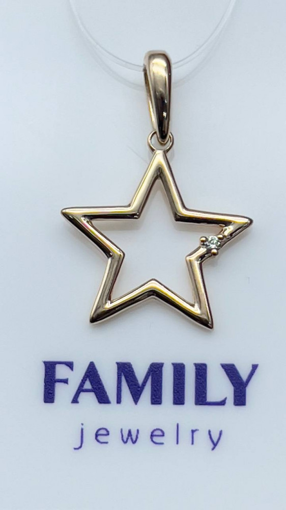 Подвеска из золота с бриллиантом | Family Jewelry