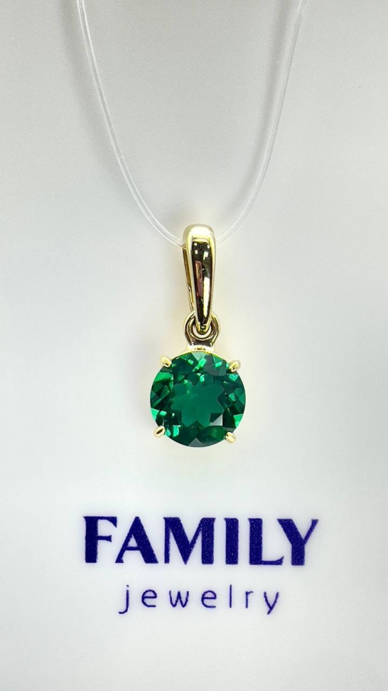 Подвеска из золота с наноизумрудом | Family Jewelry