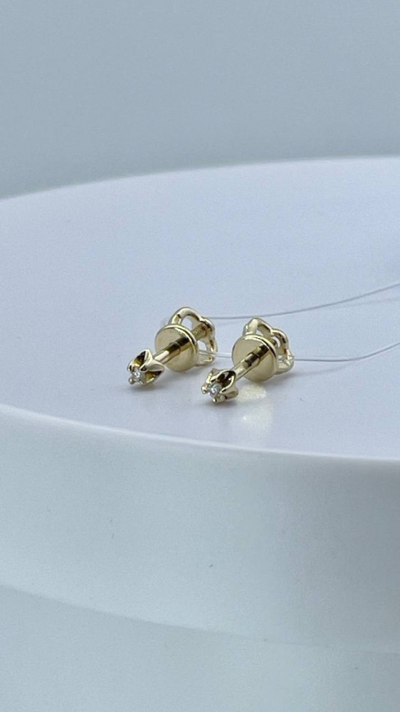 Пусеты из золота с бриллиантами | Family Jewelry