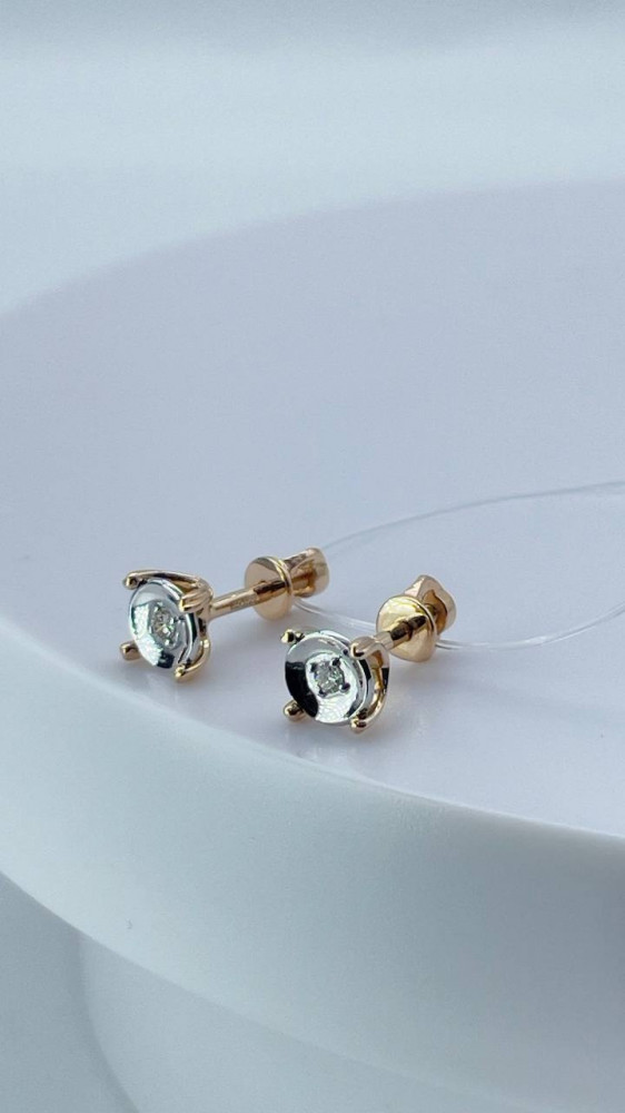 Пусеты из золота с бриллиантами | Family Jewelry