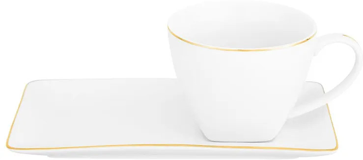 Чайная пара «Белая с золотом» | Белая с золотом | Elan Gallery