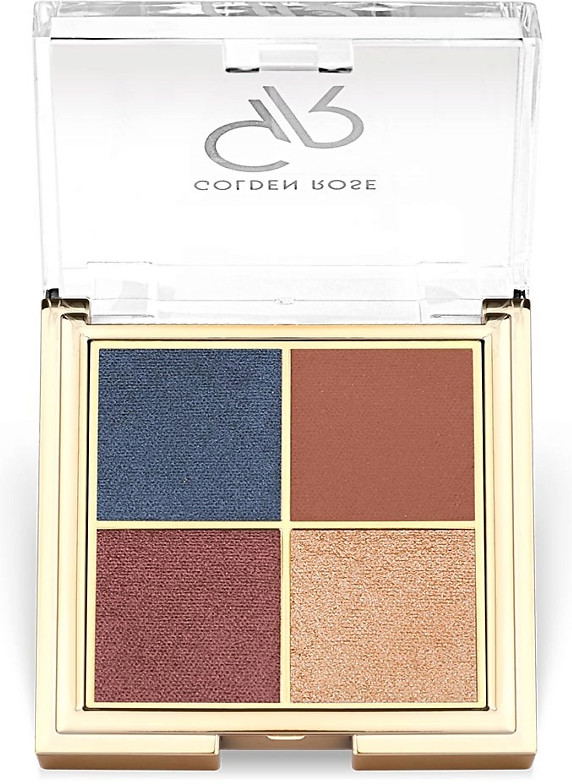 Палетка теней для век «Quattro», оттенок 03 Blue Charm | Golden Rose