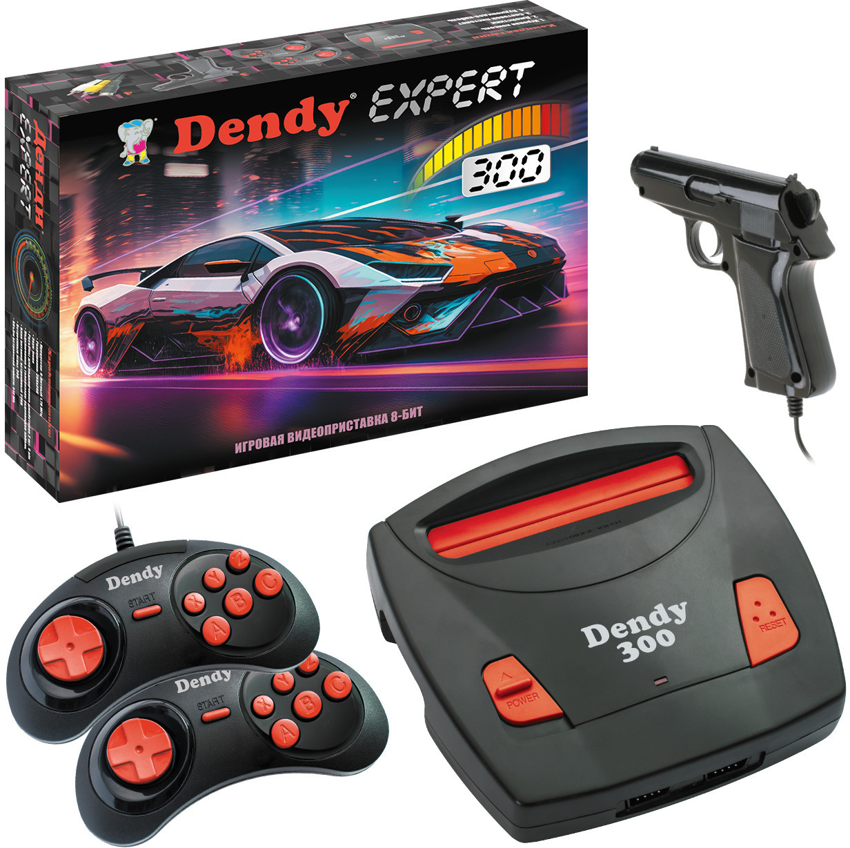 Приставка игровая с пистолетом Expert 300 | Dendy shop