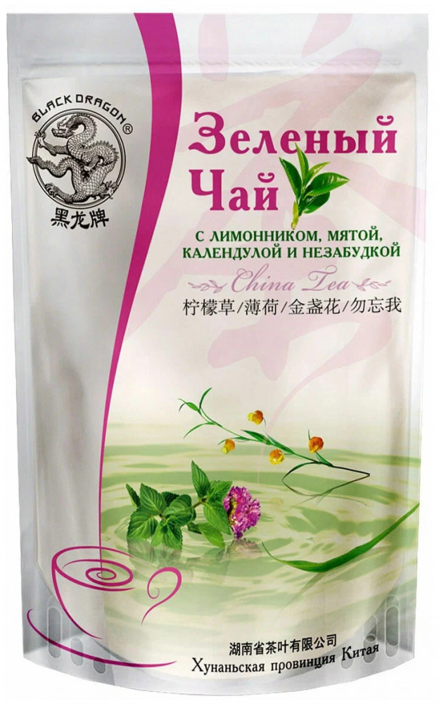 Чай зеленый с лимонником, мятой, календулой и незабудкой | Black Dragon