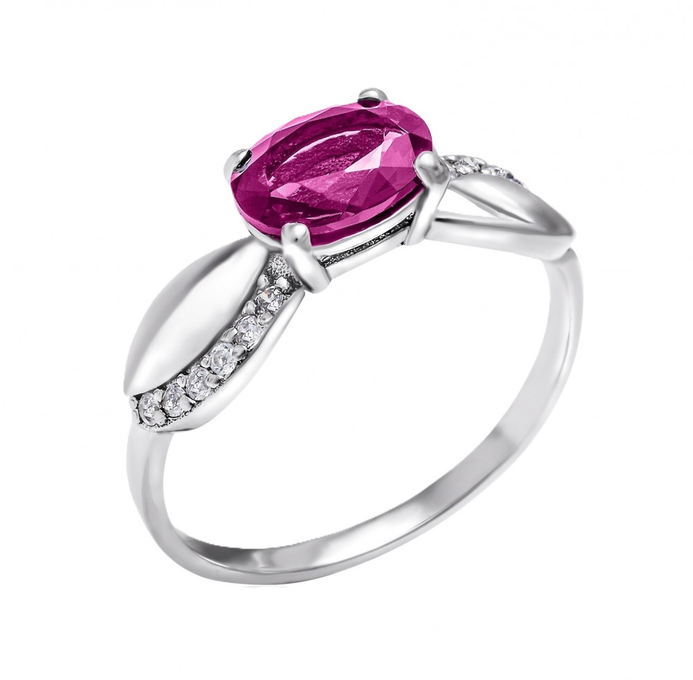 Кольцо из серебра с фианитами и алпанитом | Lucente Silver