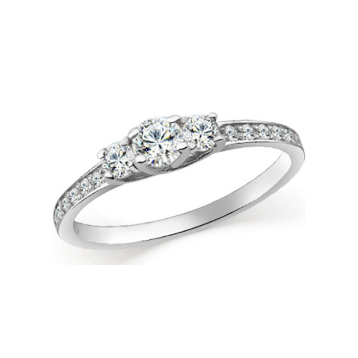 Кольцо из серебра с фианитами | Lucente Silver