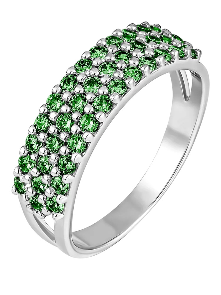 Кольцо из серебра с фианитами | Lucente Silver