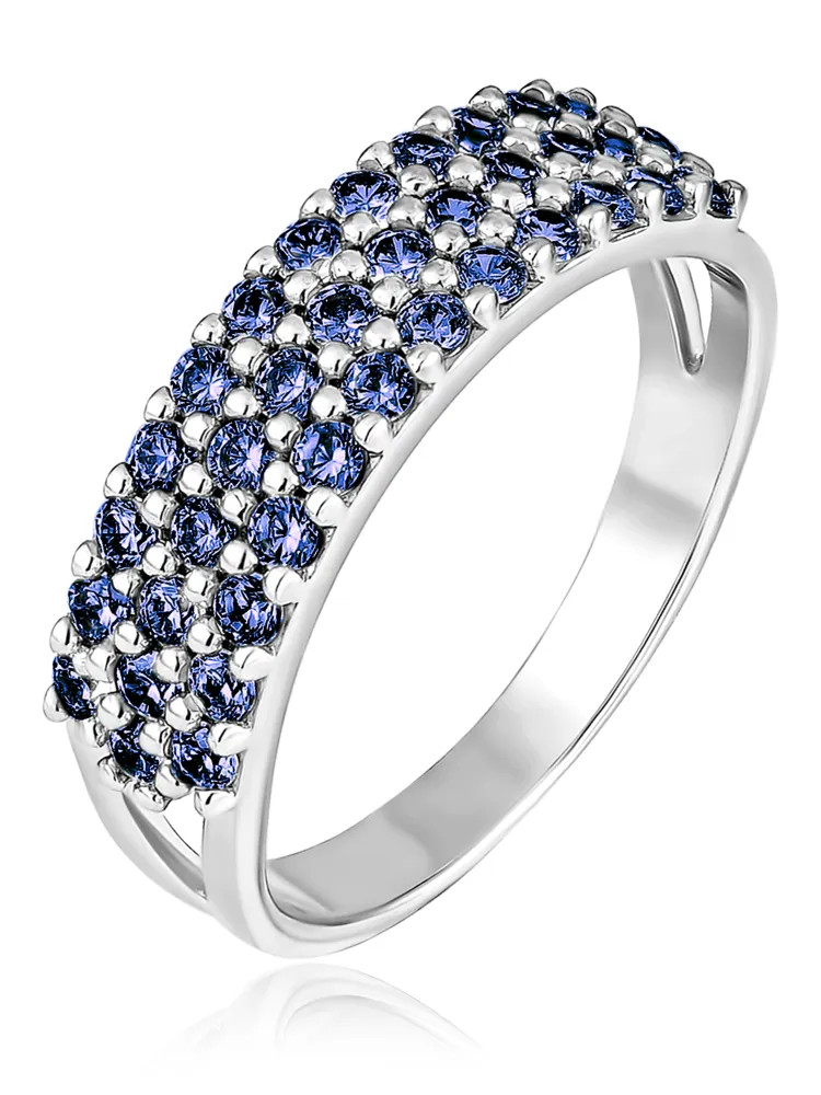 Кольцо из серебра с фианитами | Lucente Silver