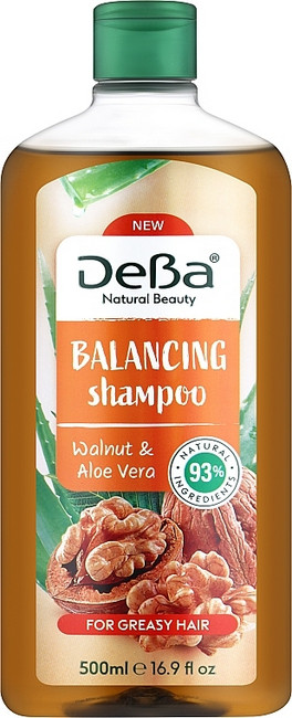 Шампунь для волос с грецким орехом и алоэ вера «Balancing Shampoo» | Natural Beauty | DeBa