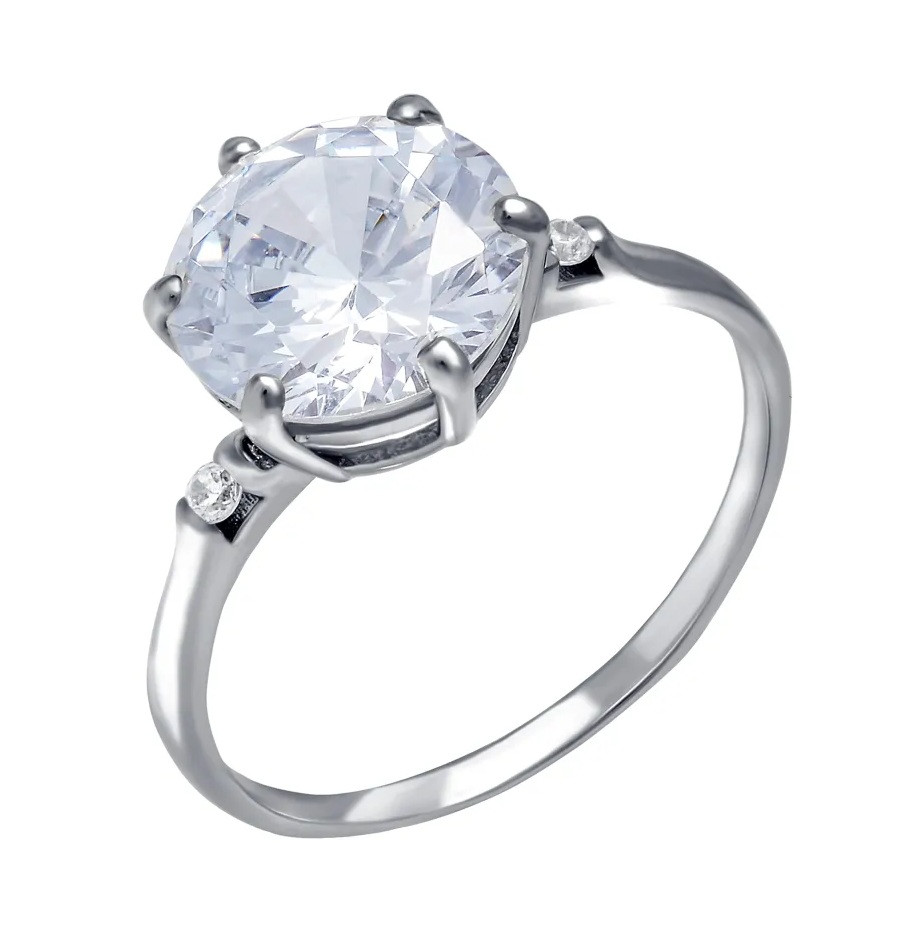 Кольцо из серебра с фианитами | Lucente Silver