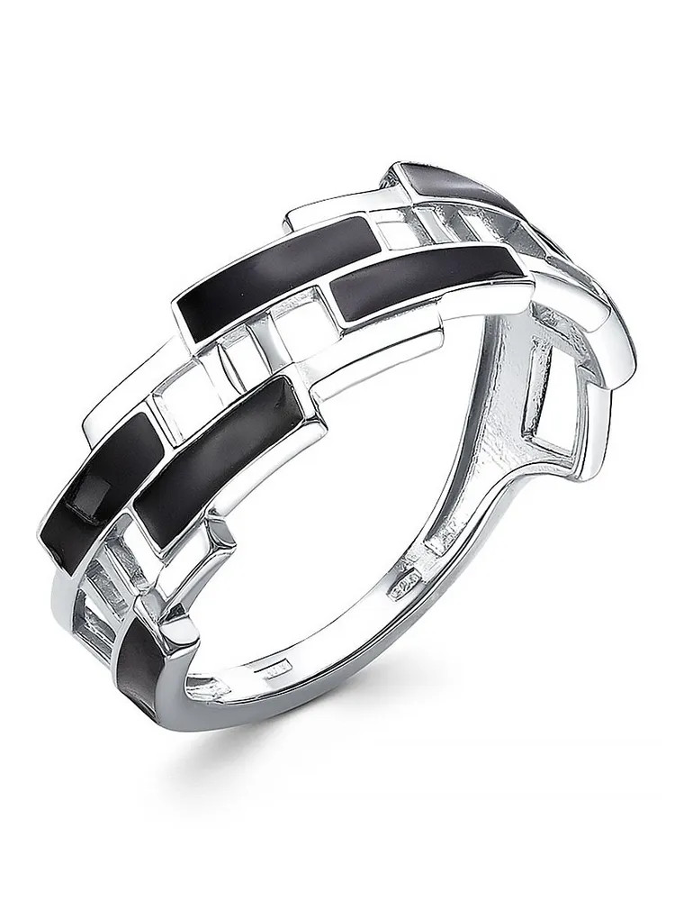 Кольцо из серебра с эмалью | Lucente Silver