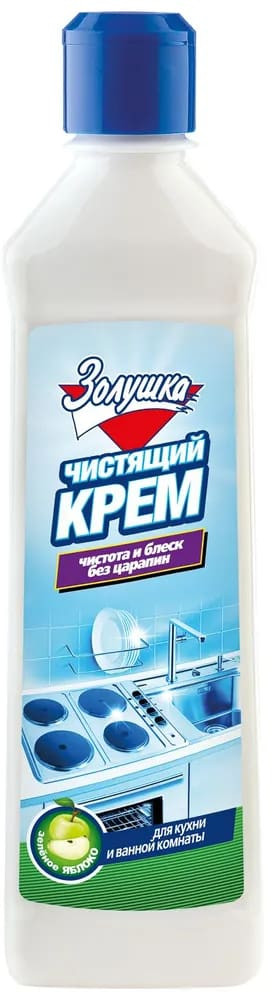 Крем чистящий для кухни и ванной комнаты «Зеленое яблоко» | Золушка