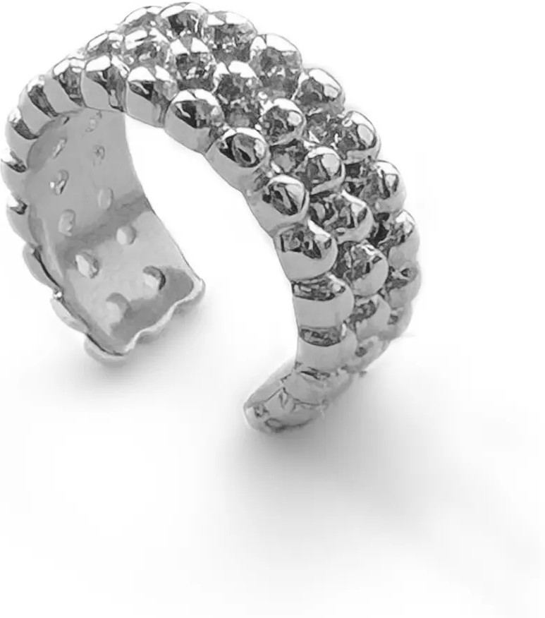 Серьга-кафф из серебра | Bubble | Sbleskom