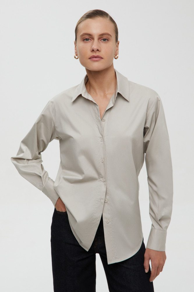 Рубашка женская прямого кроя из хлопка | Finn Flare