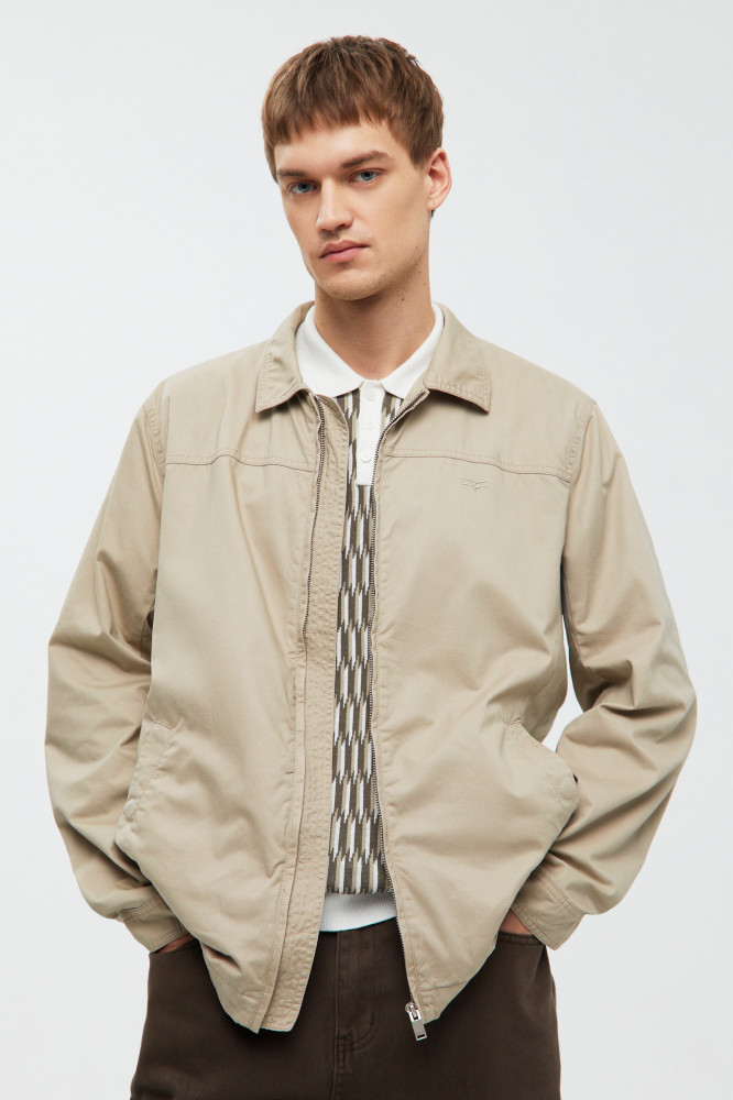 Ветровка мужская из хлопка с отложным воротником | Finn Flare