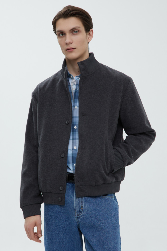Куртка-бомбер мужская на пуговицах | Finn Flare