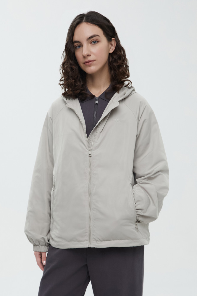 Ветровка женская прямого кроя с капюшоном | Finn Flare