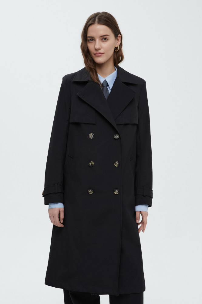 Тренч женский двубортный с поясом | Finn Flare