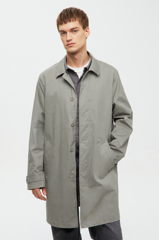 Плащ мужской из хлопка прямого кроя | Finn Flare