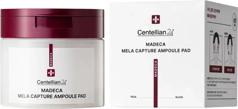 Пэды для лица выравнивающие тон кожи «Madeca mela capture ampoule pad» | Centellian24