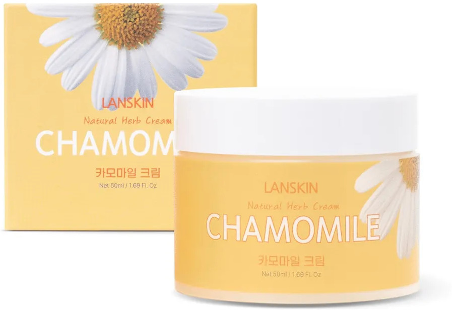 Крем для лица успокаивающий «Chamomile natural herb cream» | LanSkin