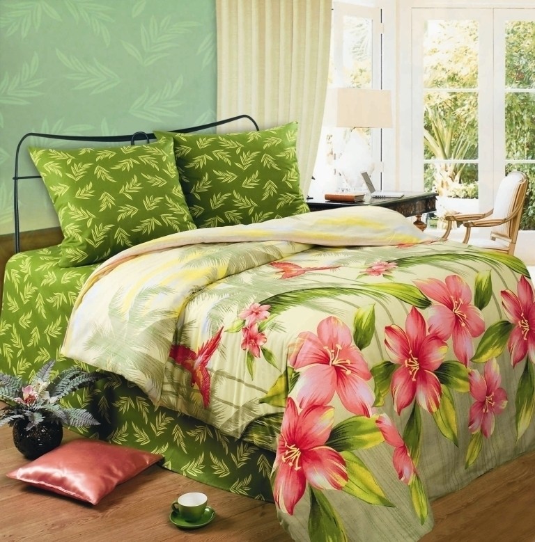 Комплект постельного белья «Тропики» (арт. 10372/1, 1,5-спальный, БИОкомфорт, 2 наволочки 50х70)