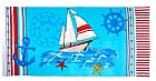 Полотенце махровое пляжное "Парусник" (размер 75х150)