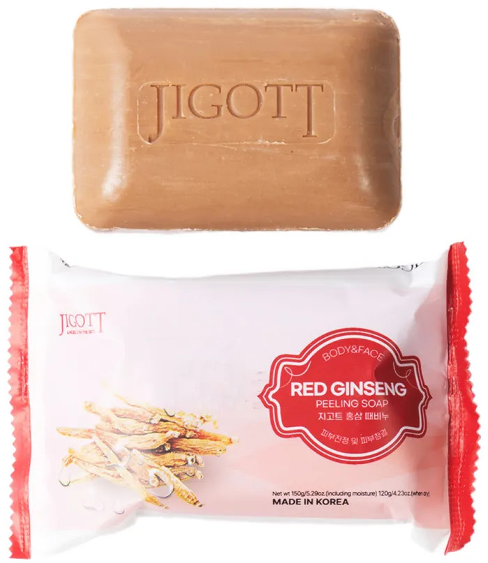 Мыло-скраб с экстрактом красного женьшеня «Red Ginseng Peeling Soap» | Jigott