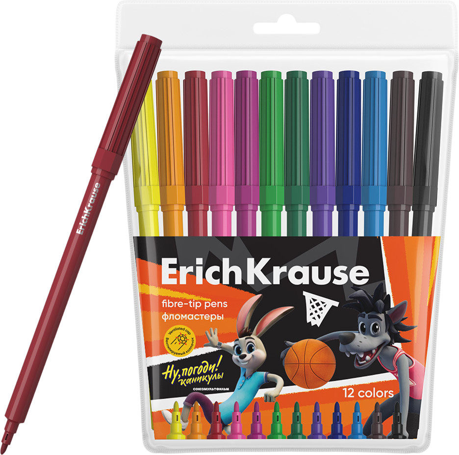 Фломастеры «Ну, Погоди! Каникулы» | Erich Krause