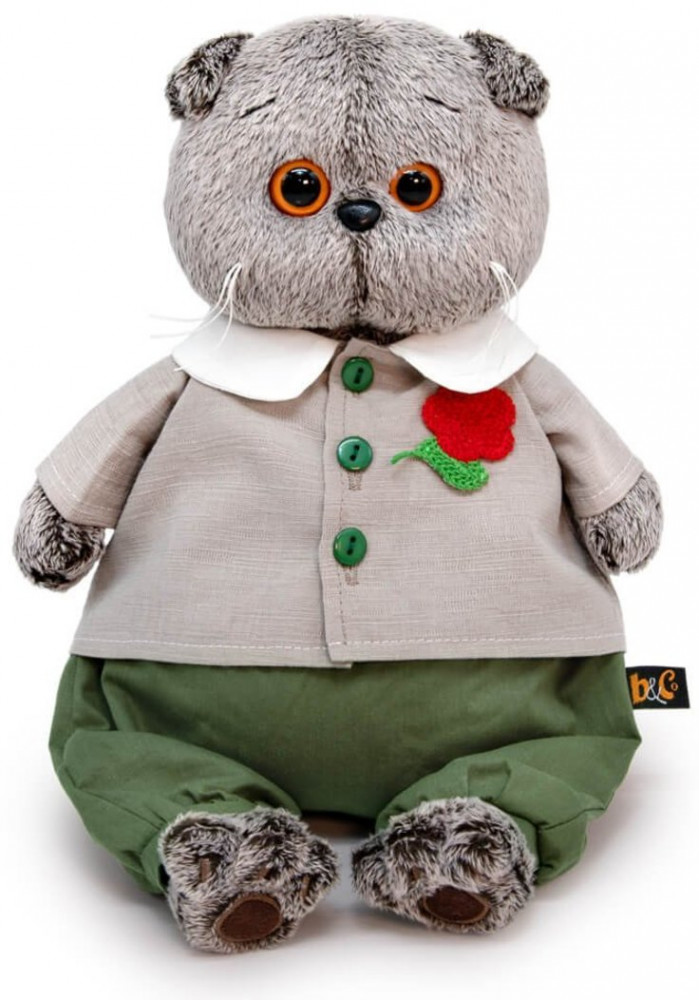 Игрушка мягкая «Басик в комплекте с цветком» | Basik | Budi Basa