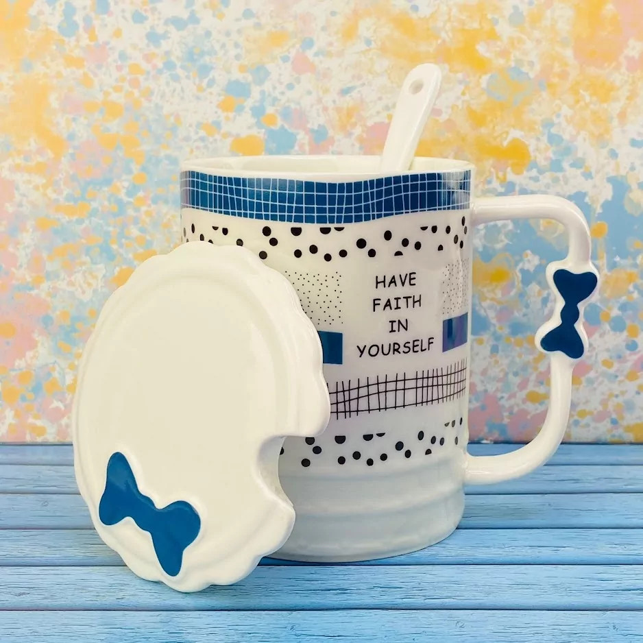 Кружка с крышкой и ложкой | Lenardi