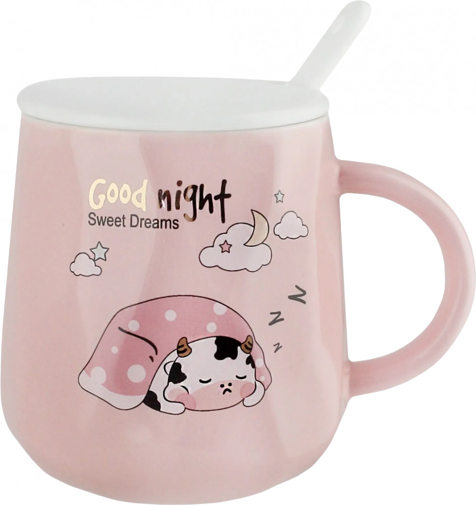 Кружка с крышкой и ложкой | Lenardi