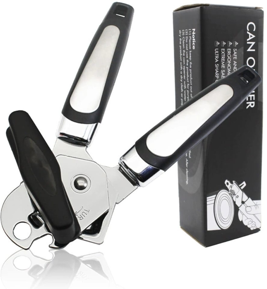 Ручной консервный нож с двойной ручкой 3 в 1