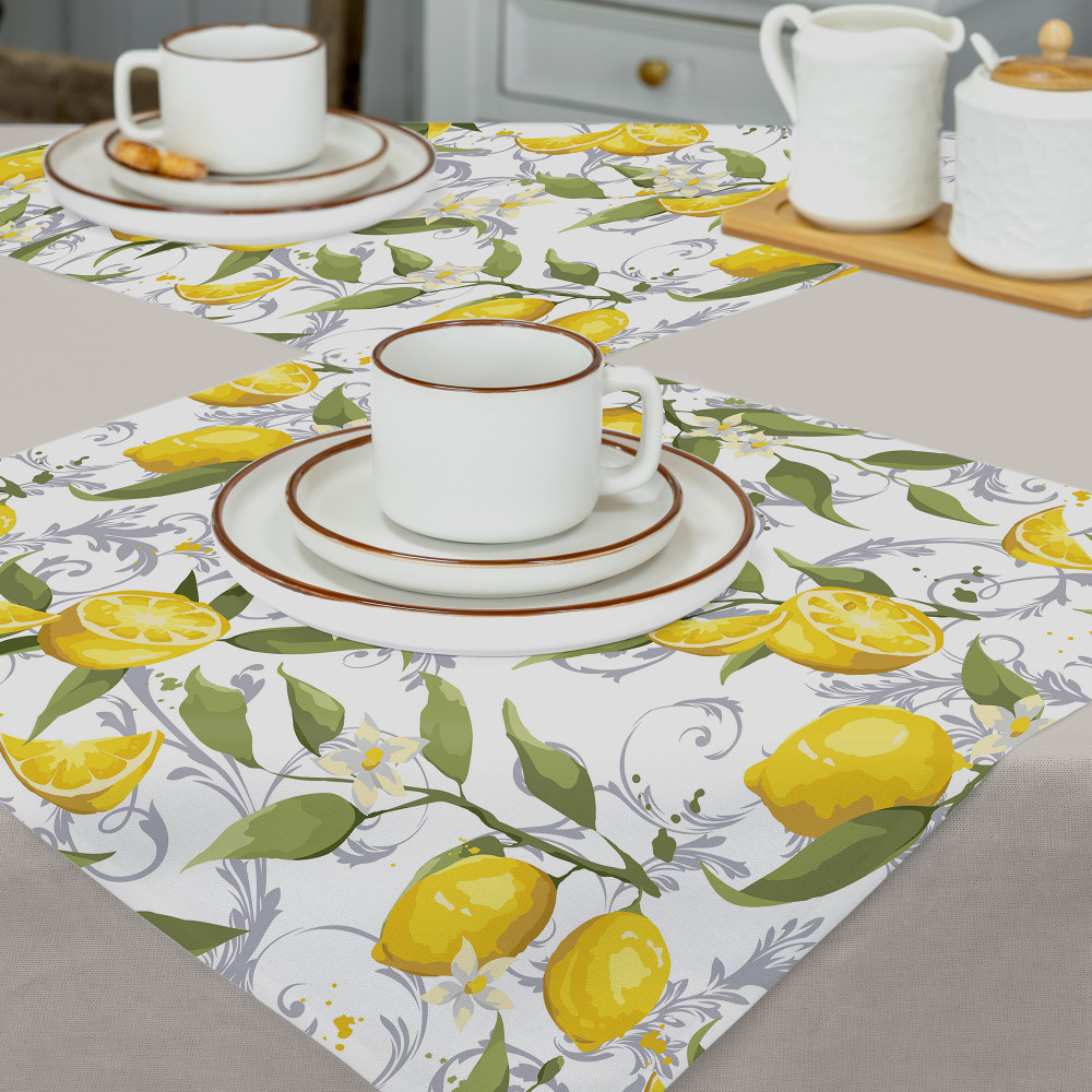 Набор салфеток «Лимонная эстетика» | Самойловский Текстиль