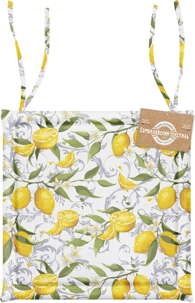 Подушка для стула | Лимонная эстетика | Самойловский Текстиль