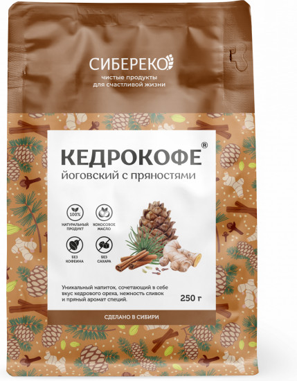 Кедрокофе йоговский с пряностями без сахара