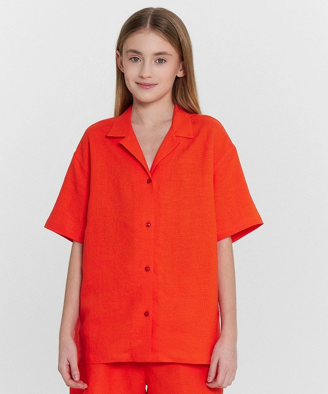 Рубашка для девочек | Льняная коллекция | Mark Formelle
