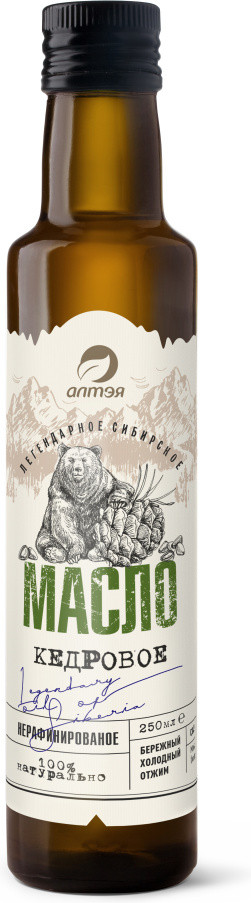 Масло кедровое «Легендарное сибирское» | Алтэя