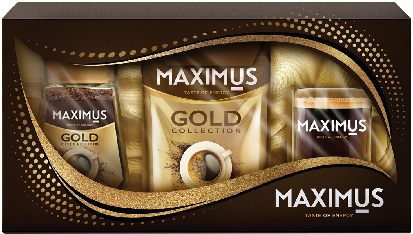 Подарочный набор кофе растворимого сублимированного с кружкой «Gold Collection» | Maximus