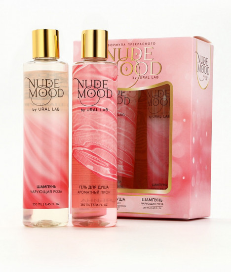 Набор подарочный для женщин с ароматом пиона и розы «Гель для душа и и шампунь для волос»