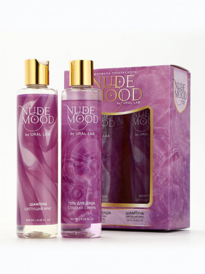 Набор подарочный для женщин с ароматом ириса и сирени «Гель для душа и и шампунь для волос»