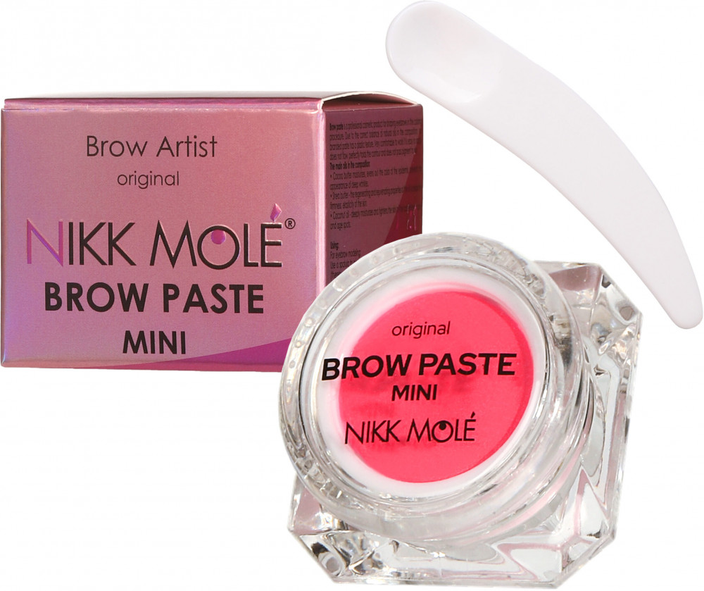 Паста для коррекции и моделирования формы бровей «Brow Paste Mini», оттенок Зелёное яблоко неон | Nikk Mole