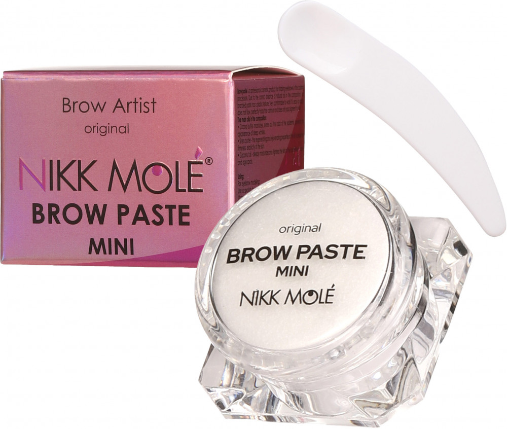 Паста для коррекции и моделирования формы бровей «Brow Paste Mini», оттенок Белый | Nikk Mole