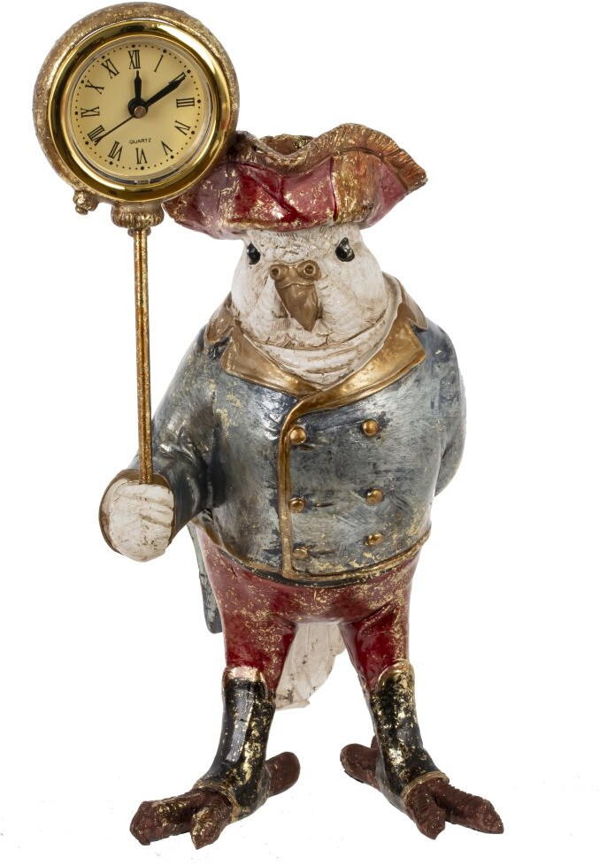 Фигурка декоративная с часами «Попугай» | Remeco club