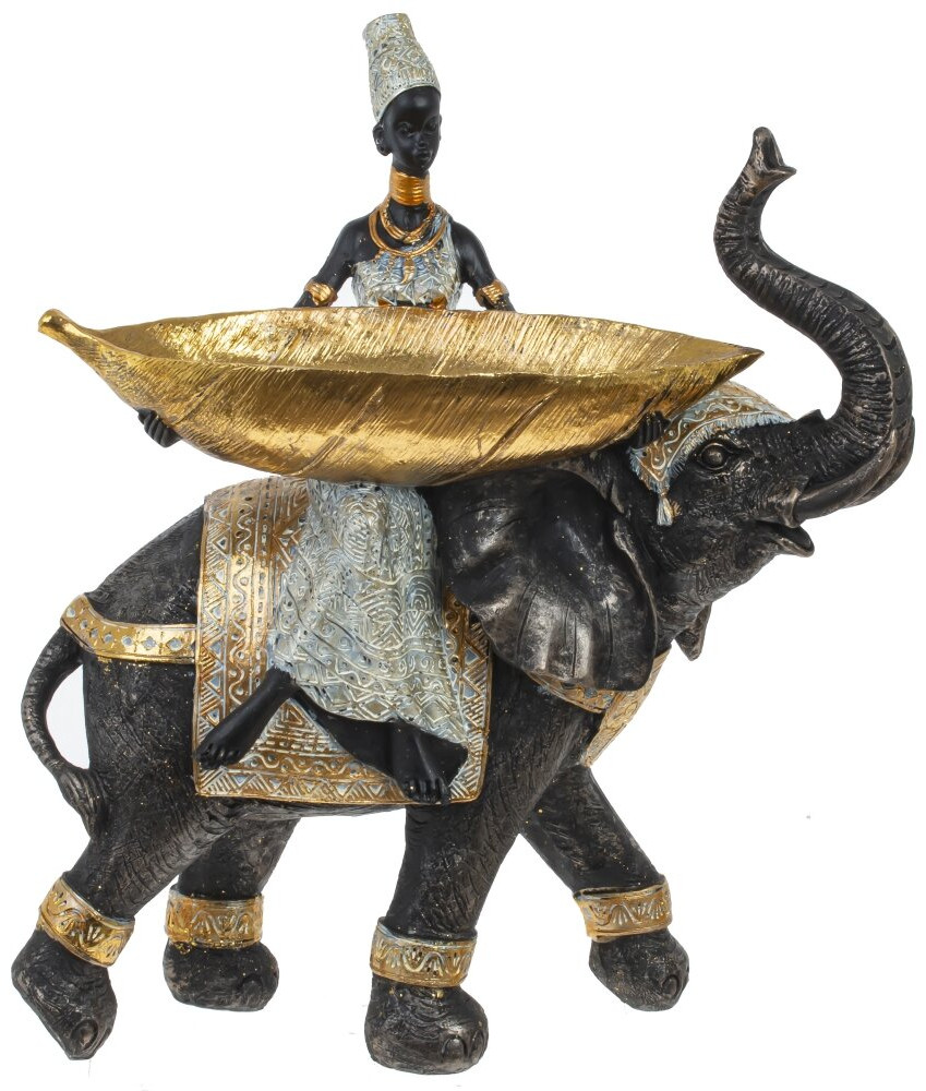 Фигурка декоративная «Африканка на слоне» | Remeco club