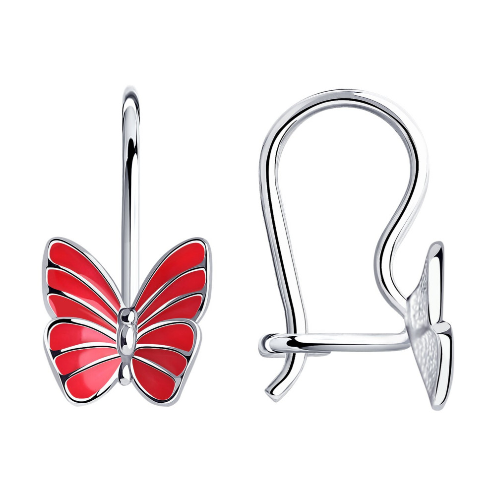 Серьги из серебра с эмалью | SOKOLOV