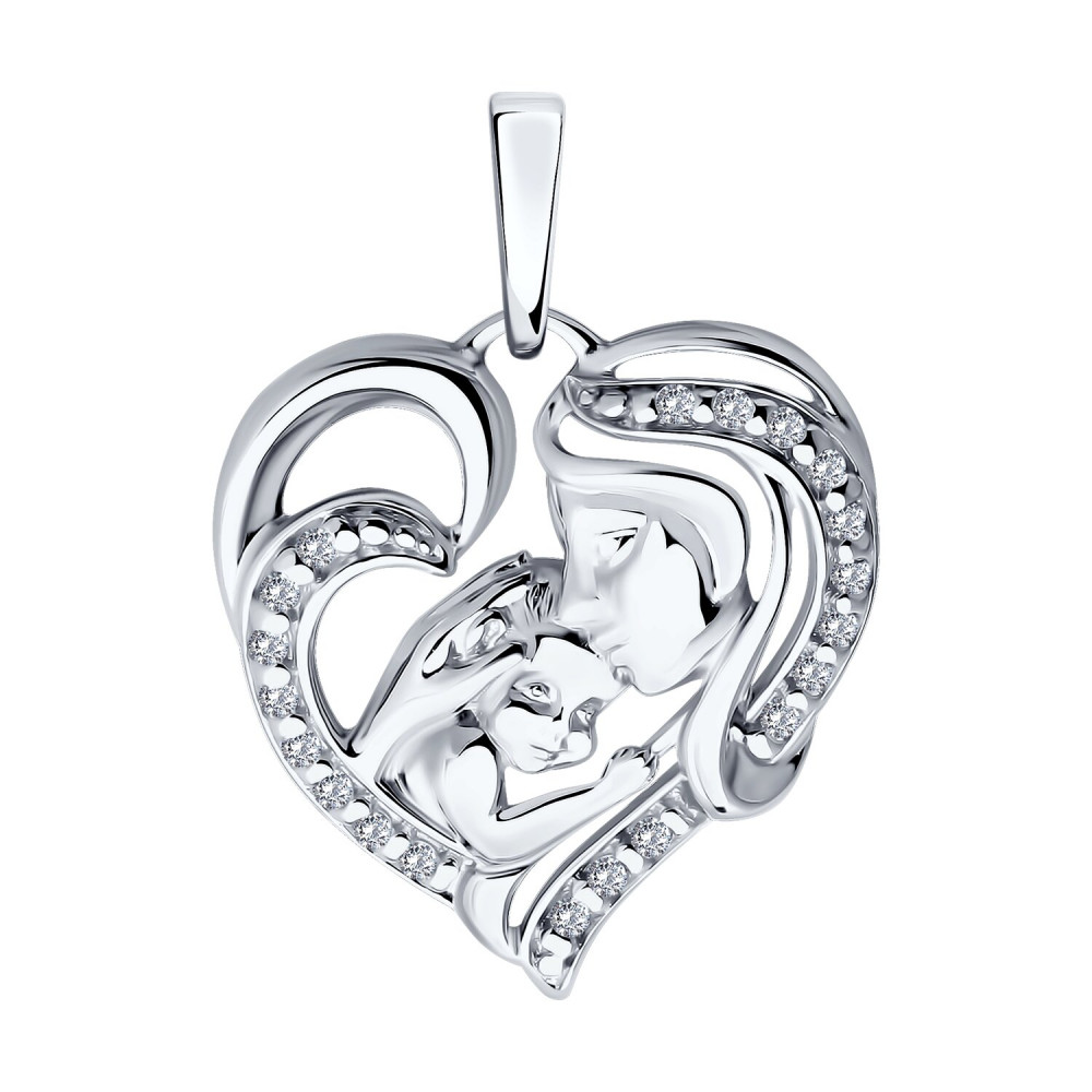 Подвеска из серебра с фианитами | SOKOLOV