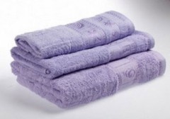 Полотенце махровое гладкокрашеное "Shell" (хлопок, размер 70x140 см, цвет сиреневый) | Shell | ТМ «Португалия»
