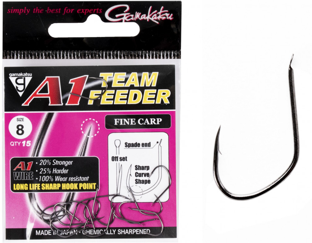Набор крючков с лопаткой A1 Team Feeder HOOKS FINE CARP | Gamakatsu