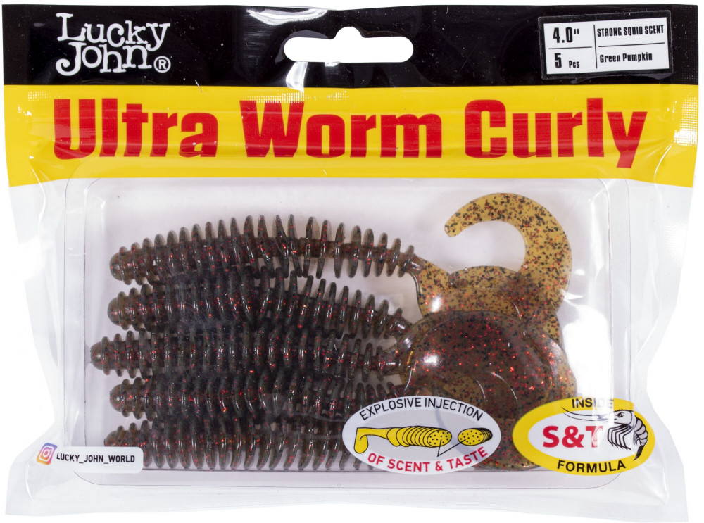 Набор твистеров съедобных искусственных Pro Series ULTRAWORM CURLY | Lucky John